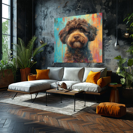 Bono the Lagotto Romagnolo, canvas 16x16 inches