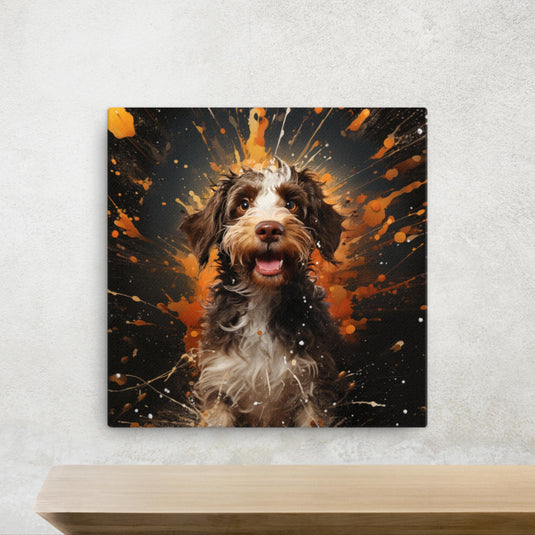 Eric the Lagotto Romagnolo, canvas 16x16"