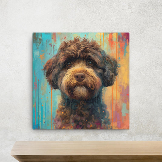Bono the Lagotto Romagnolo, canvas 16x16 inches