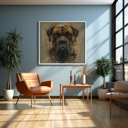 Titan the South African Boerboel, canvas 16x16"
